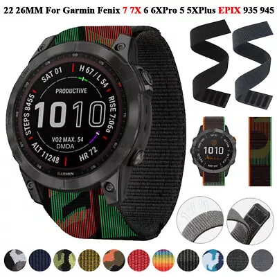 Nylon Loop Strap Watch Band For Garmin Fenix 7 7X 6 6X Pro 5 5X 965 955 945 935 • $9.99