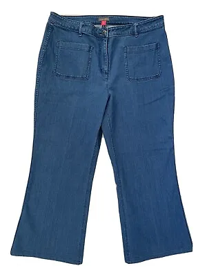 VINCE CAMUTO Size 14 Women’s Flare Blue Jeans Stretch Denim Groovy Hem @26” • $29.99