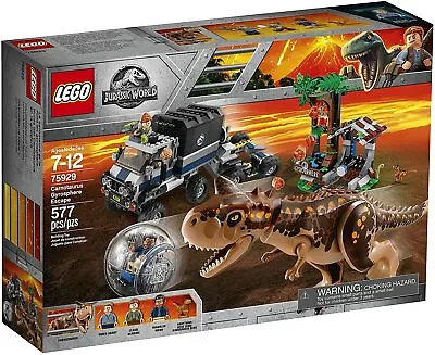 Lego Jurassic World 75929 CARNOTAURUS GYROSPHERE Owen Claire Baby Dino Truck NEW • $246.99