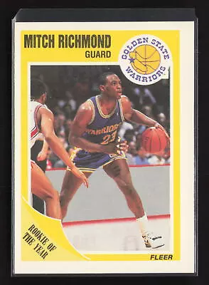 1989-90 Fleer #56 Mitch Richmond Golden State Warriors Rookie • $1.49