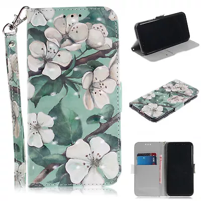 $9.88 • Buy Luxury Leather Wallet Flip Stand Strap Shell Case Cover For Android Phone IPhone