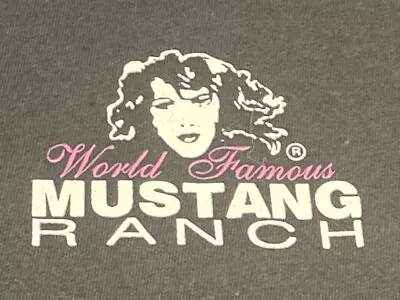 Vintage World Famous Mustang Ranch Patrick Exit Brothel Stripper Girl Shirt 2XL • $45