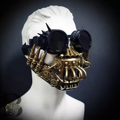 Steampunk Mask Halloween Mad Max Cosplay Respirator Mouth Mask Goggles Costume • $35