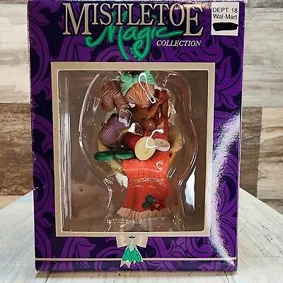 Mistletoe Magic Ornament Squirrel Sewing Christmas Scarf In Basket 1996 • $10