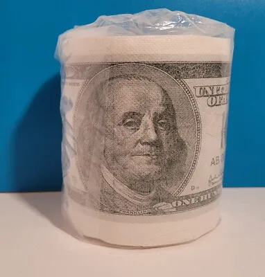 One Hundred Dollar Bill Toilet Paper Money Roll $100 - Novelty Fun Gag Gift Joke • $9.94