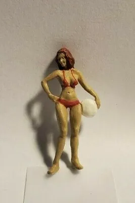 Arttista #1594 - Beach Girl In Bikini W/ball - O Scale Figure - Model Trains NEW • $8.79