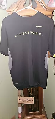 Livestrong — Nike Fit Dry Black T-Shirt — Size Men’s Large • $10.88