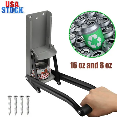 16 Oz And 8 Oz Aluminum Can Crusher Wall Mount Recycling And Bottle Opener • $15.87