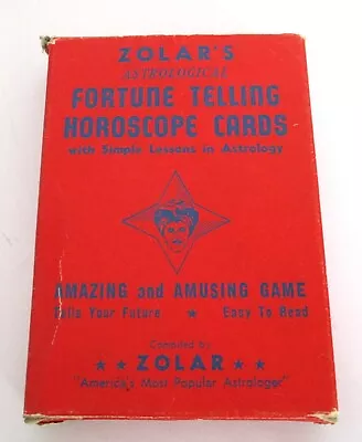Vintage 1943 Zolar's Astrological Fortune Telling Horoscope Cards W Box • $69.99