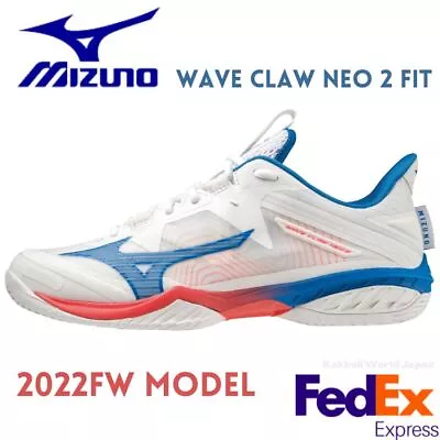 Mizuno Badminton Shoes WAVE CLAW NEO 2 FIT 71GA2275 10 White/Blue/Pink UNISEX • $127.50