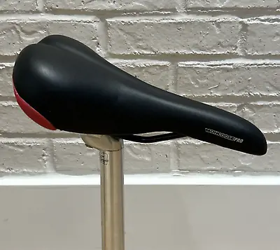 Mongoose Pro Velo Bicycle Bike Seat Black With Red Trim With Post • $19.99