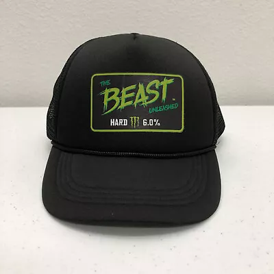 Monster Energy Trucker Hat Cap Snap Back One Size Black The Beast Unleashed • $18