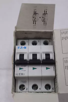 Eaton FAZ-C10/3 Circuit Breaker Part Moeller Series  #K-2208 • $240