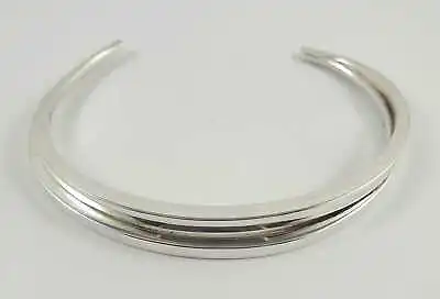 $499 • Buy Sarah And Sebastian Sterling Silver Cast Cuff Stepped Bangle