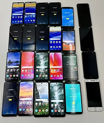 Lot Of 24 Mixed Motorola Moto Smartphones - For Parts Only - Mixed GB - Read! • $315