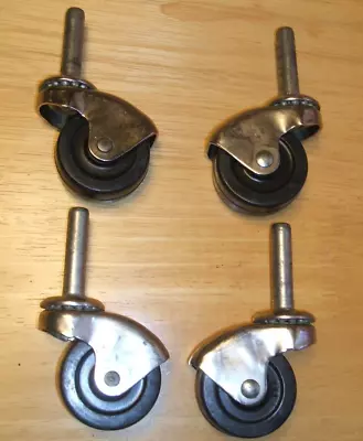 4 Replacement Caster Wheels W/Hoods For U.S. Vox Chrome Swivel Stands & Trolleys • $49