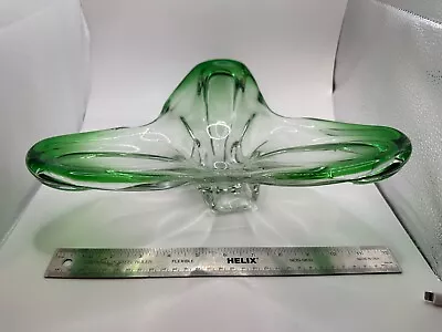 Vintage Murano 1950s Green Glass Bowl • $300