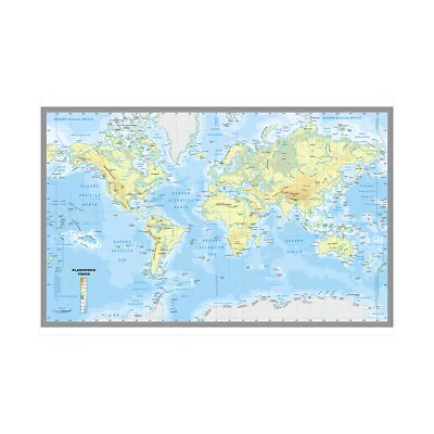 Spanish World Map Poster Large Print Decor 5x3ft 7x5ft • $12.06