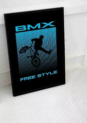 Bmx Biker Freestyle Poster Wall Art Extreme Sport  Size -a3 A4 • £8.95