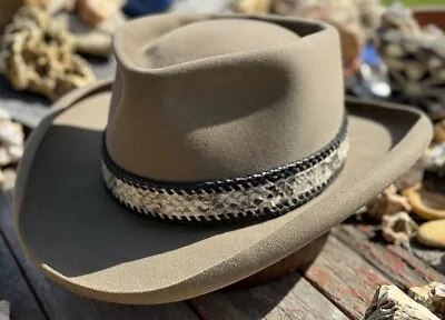 1980s Texas Hatter Hi-Roller 100 Western Hat Size 7-3/8 3-1/2  Brim 5  Crown • $169.99