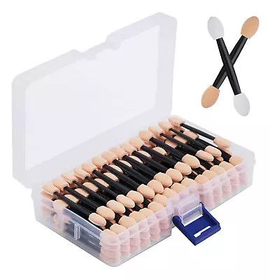 120 Eye Shadow Applicators Disposable Foam Makeup Brush Sponge Stick Palette • $10.14