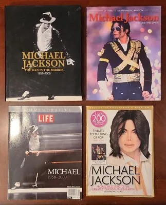 Michael Jackson 4 Book & Magazine Custom Bundle Man In The Mirror Life Tribute • $10.99