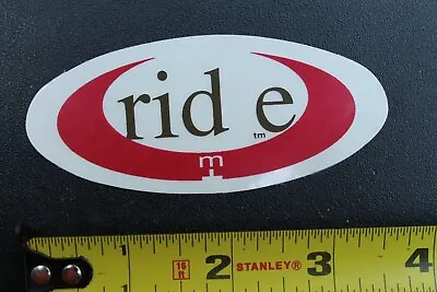 Ride Rid E M Mountain Ski Snowboard Powder Snow OG SNOWBOARDING Vintage STICKER • $14