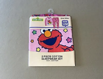 “Elmo” Baby Girls 12 Months Two-Piece Long Sleeve Sleepwear Set New In Package! • $17.99
