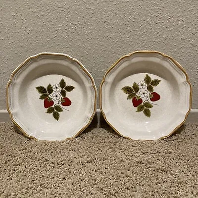 2 Mikasa Strawberry Festival Soup Bowls 8 1/2  EB 801 MINT Never Used • $20.70