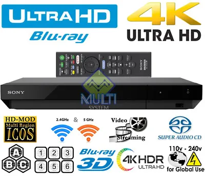 Sony Ubp-x700 Region Free Blu Ray Player Multi Zone All Region Codefree Wi-fi • $489