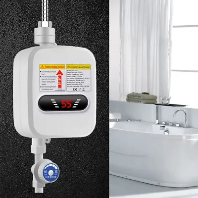 Mini Tankless Instant Electric Hot Water Heater Bath Shower + Shower Head 3500W  • £39.18