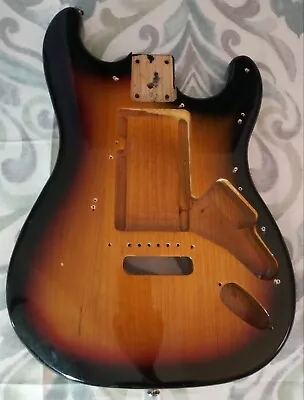 Stratocaster Style Guitar Body (Sunburst)  By Xaviere - Fair Condition • $79