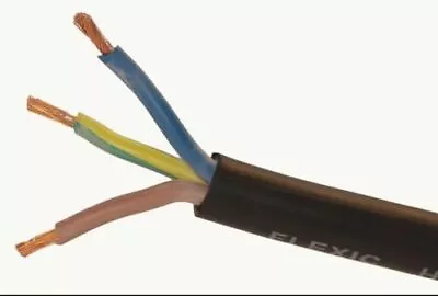 £129.99 • Buy 6mm X 3Core Rubber Cable Flex H07RN-F H07RNF Heavy Duty 47Amp Cooker Or Hot Tubs