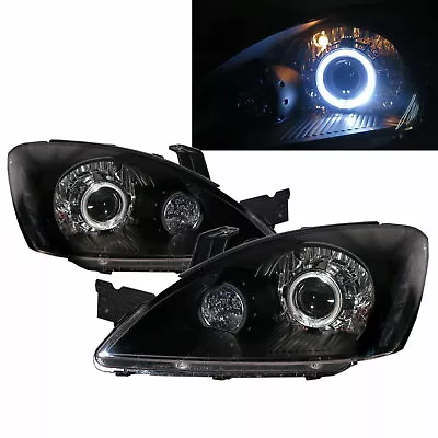 LANCER 03-07 4D/5D Guide LED Angel Eye Headlight Black EUROPE For Mitsubishi RHD • $416.90