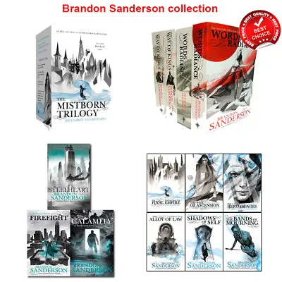£18.99 • Buy Brandon Sanderson Series Mistborn Trilogy Reckoners Stormlight Archive Variation