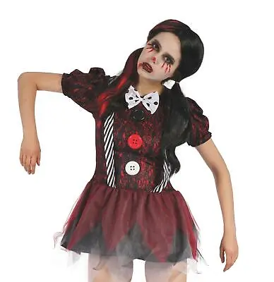 Womens Creepy Doll Costume Halloween Fancy Dress Outfit Size 10-14 • £12.99