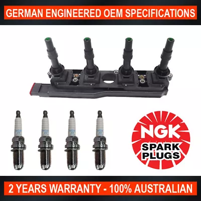 4x NGK Spark Plugs W/ Swan Ignition Coil Pack For Holden Astra TS Tigra XC • $144.90