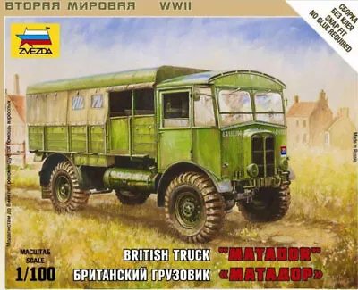 1:100 Zvezda British Wwii Truck Killer Kit Z6175 Action Figure • £4.17