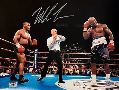 Mike Tyson Signed 11x14 Photo Boxing Holyfield Ear Bite Auto BAS Beckett • $78.89