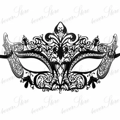 Luxury Womens Laser Cut Venetian Masquerade Mask - Made Of Light Metal M7110 • $19.95