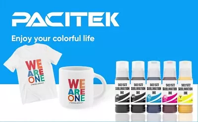 500L Pacitek Sublimation Ink Refilled Bottles 502/522 Epson ET-2700 (5 Pack) • $19.99