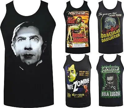  Mens HORROR Tank Top Vampire Dracula Bela Lugosi Vintage Retro Film Poster Goth • £20.50