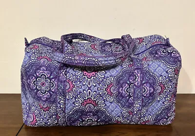 Vera Bradley Large Travel Duffle Bag With Pockets  In Lilac Tapestry Purple • $75