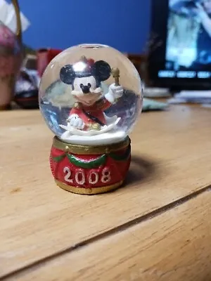 2008 Disney Mickey Mouse Drummer Mini Snow Globe Christmas JC Penny Giveaway • $5