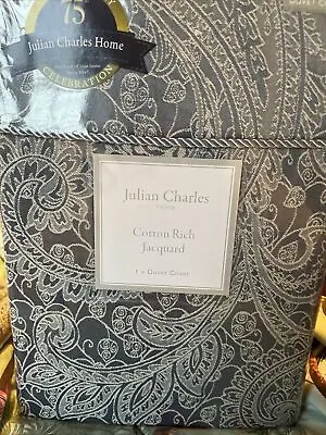 Julian Charles Paisley Chambray Single Duvet Cover And Two Housewife Pillow Case • £33