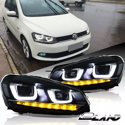 VLAND Headlights W/LED Sequential Turn For 2010-2014 VOLKSWAGEN VW Golf 6 MK6 • $249.99