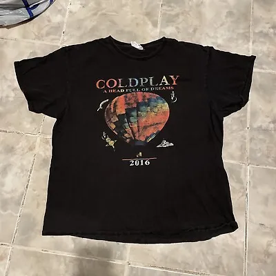 Coldplay AHFOD Tour 2016 Promo A Head Full Of Dreams Concert Tee Shirt Size XL • $68.53