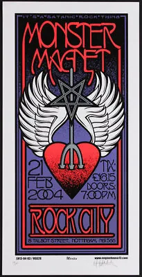 Monster Magnet Rock City Nottingham UK 2004 Silkscreen Poster Mike Martin • $99.99