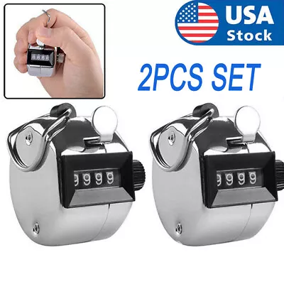 2Packs Portable 4 Digit Hand Held Number Click Golf Counter Tally Recorder USA • $8.98