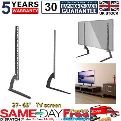 22  To 65  Universal LCD Flat Screen TV Table Top Stand Base Padded Bottom Feet • £13.99